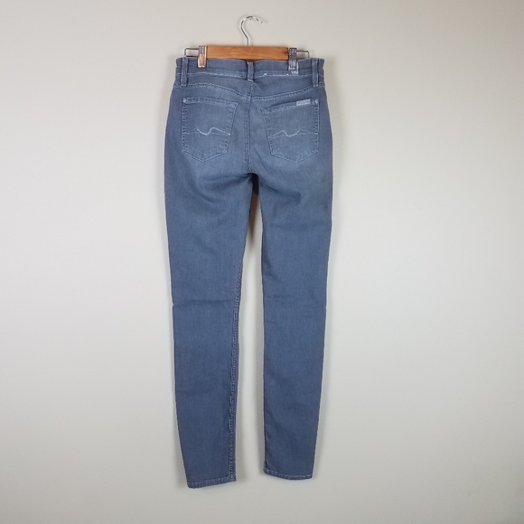 7FAM Gwenevere Skinny Stretch Grey Ankle Jeans - Picture 4 of 11